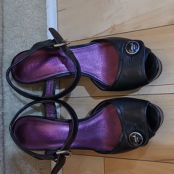 Women's size 9 Coach wedge platform shoes - Picture 3 of 6